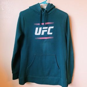 UFC Womens Script Pullover Cozy Hoodie Sweatshirt, Black